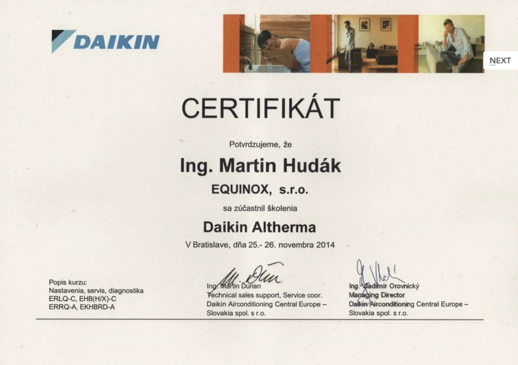 Školenie Daikin