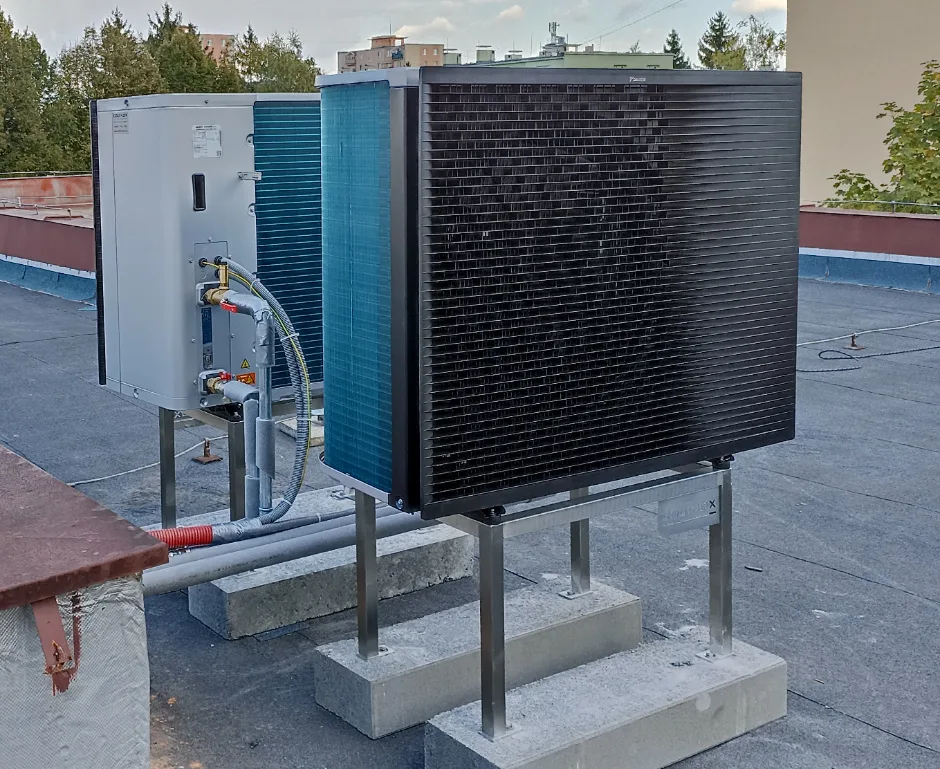 Tepelné čerpadlo vzduch voda Daikin Altherma HT3 vysokoteplotné 18kW masážny sálon Lučenec