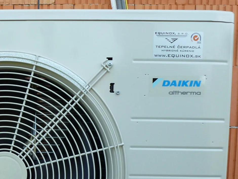 Tepelné čerpadlo vzduch voda Daikin Altherma LT 6kW rodinný dom Veľké Zálužie